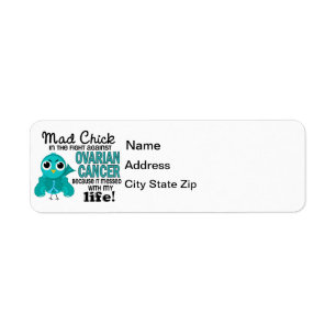 Mad Chick 2 My Life Ovarian Cancer Etiket