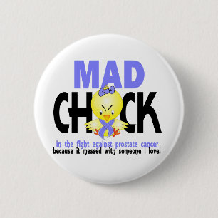 Mad Chick in de strijd tegen prostaatkanker Ronde Button 5,7 Cm