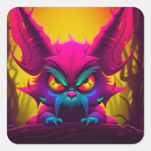 Mad Creature Vierkante Sticker