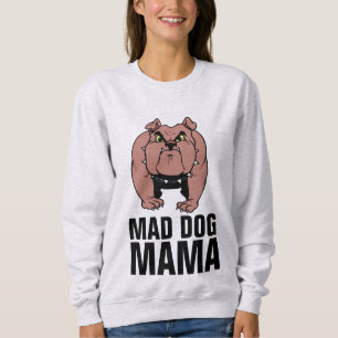 MAD DOG BULLDOG MAMA LADIES T-SHIRTS