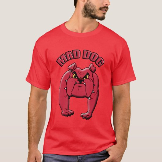 Mad Dog Mannen Red T T-shirt (Voorkant)