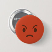 Mad Emoji Ronde Button 5,7 Cm (Voorkant /achterkant)