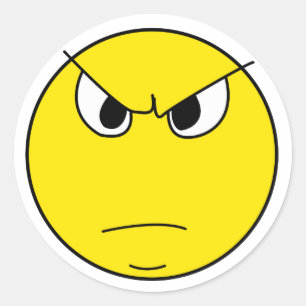 Mad Face Ronde Sticker