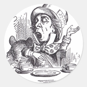 Mad Hatter 1 Ronde Sticker