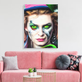 Mad Hatter AI Afdrukken van kunstcanvas gegenereer (Insitu (Woonkamer))