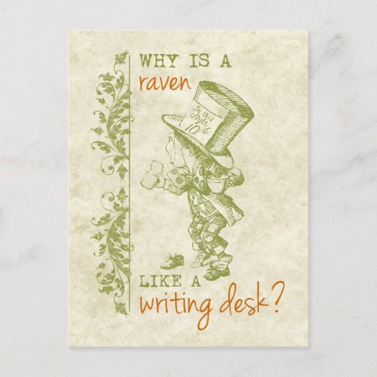 Mad Hatter, Alice in Wonderland Briefkaart (Voorkant)