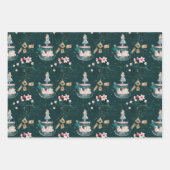 Mad Hatter Alice in Wonderland Collage Decoupage Inpakpapier Vel (Voorkant)