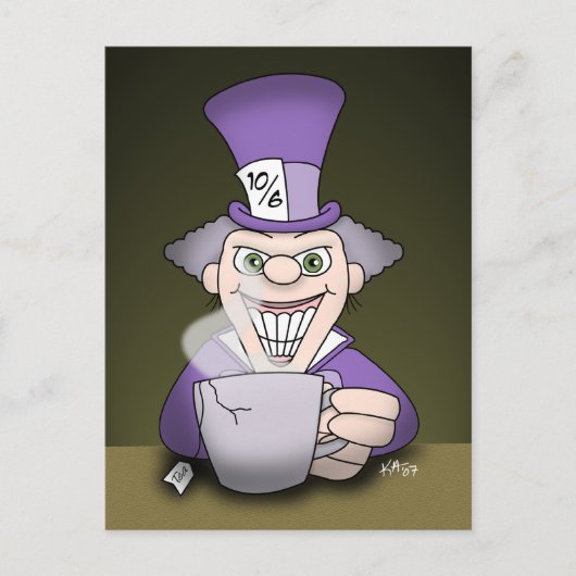 Mad Hatter Briefkaart (Voorkant)