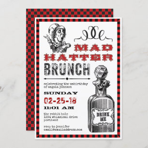 Mad Hatter Brunch Party on White Kaart