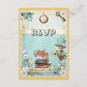 Mad Hatter & Cat RSVP Apportez un Baby shower de l