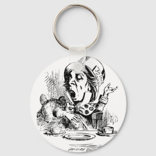 Mad Hatter die zich bezighoudt met retoriek Sleutelhanger