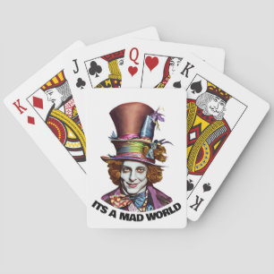 Mad Hatter man Het Een Mad World Fantasy Kunst Pokerkaarten