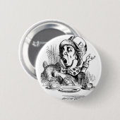 Mad Hatter met Dormouse Ronde Button 5,7 Cm (Voorkant /achterkant)