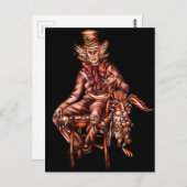 Mad Hatter met Maart Hare Tekening Briefkaart (Voorkant / Achterkant)