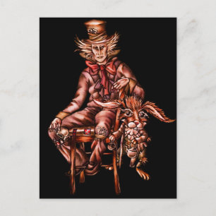 Mad Hatter met Maart Hare Tekening Briefkaart