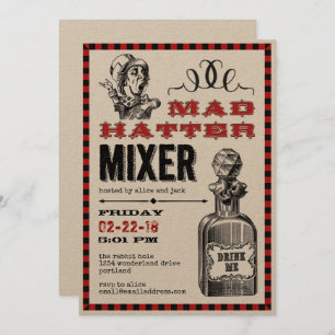 Mad Hatter Mixer Party Kaart