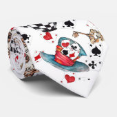 Mad Hatter Pet en Kaarten Stropdas (Opgerold)