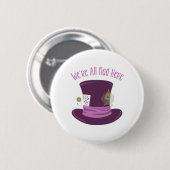 Mad Hatter Pet Ronde Button 5,7 Cm (Voorkant /achterkant)