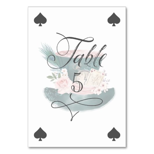 Mad Hatter Pet Waterverf Alice in Wonderland Kaart (Achterkant)