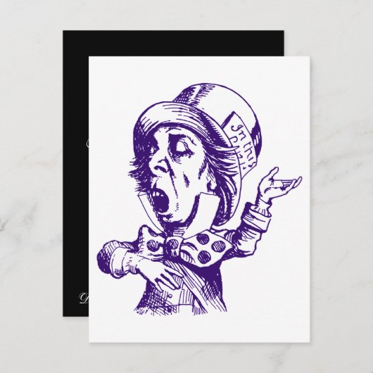 Mad Hatter Prom-bod Kaart (Voorkant / Achterkant)