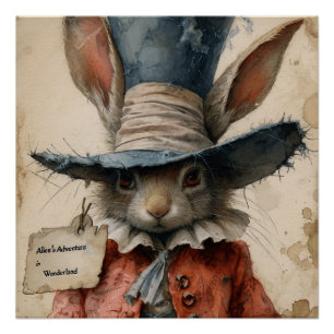 Mad Hatter: Schilderachtige Wonderland eigenaardig Perfect Poster