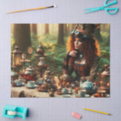 Mad Hatter Steampunk  Victoriaans Lady Tissuepapier (Craft)