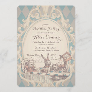 Mad Hatter Tea Party Bridal Shower Invitations Kaart