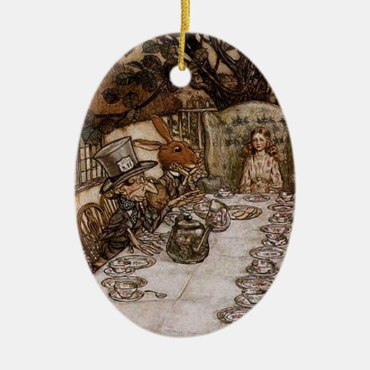 Mad Hatter Tea Party door Arthur Rackham Ornament (Voorkant)