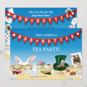 Mad Hatter Tea Party Kaart (Voorkant / Achterkant)