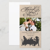 Mad Hatter Tea Party Mariage Carte photo Merci (Devant / Derrière)