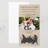 Mad Hatter Tea Party Mariage Carte photo Merci (Devant / Derrière)