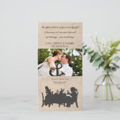 Mad Hatter Tea Party Mariage Carte photo Merci (Debout devant)
