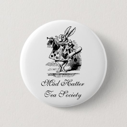 Mad Hatter Tea Society Ronde Button 5,7 Cm (Voorkant)