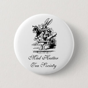 Mad Hatter Tea Society Ronde Button 5,7 Cm
