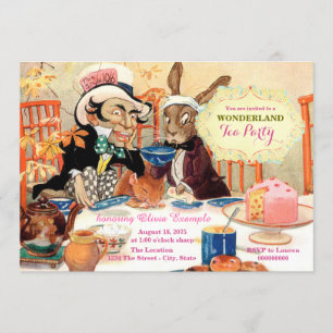 Mad Hatter Thee Alice in Wonderland Verjaardagsfee Kaart