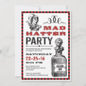 Mad Hatter Unjarig Party Kaart (Voorkant)