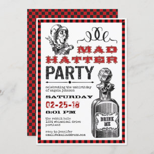Mad Hatter Unjarig Party Kaart