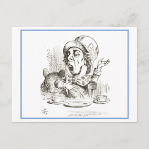 Mad Hatter van Alice in Wonderland Illustratie Briefkaart
