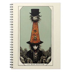 Mad Hatter  Whimsical Tarot Geïnspireerd Notitieboek