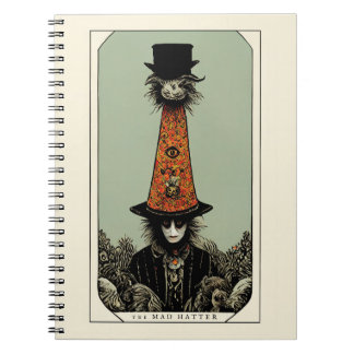 Mad Hatter Whimsical Tarot Geïnspireerd Notitieboek