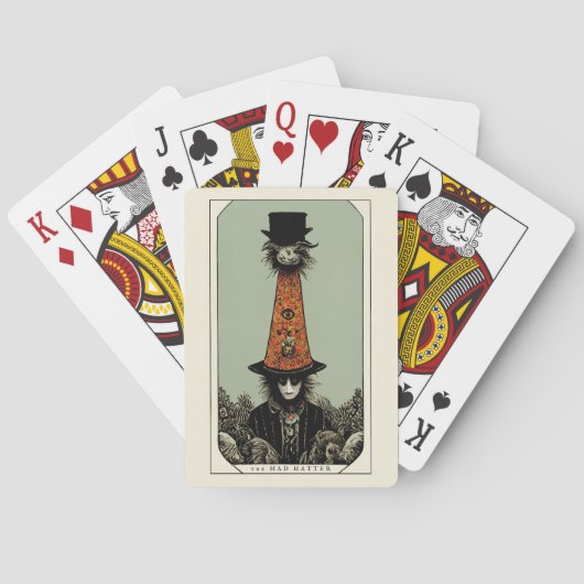 Mad Hatter  Whimsical Tarot Geïnspireerd Pokerkaarten (Achterkant)