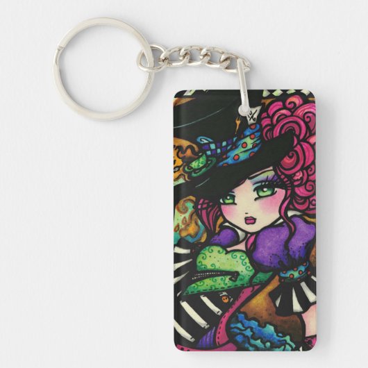 Mad Hatter & White Rabbit Alice Series Hannah Lynn Sleutelhanger (Voorkant)