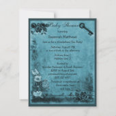 Mad Hatter Wonderland Tea Party Baby shower Kaart (Achterkant)