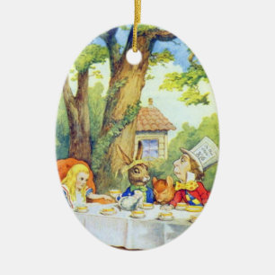 Mad Hatters Tea Party Color Keramisch Ornament