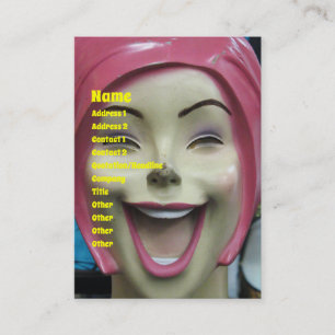 Mad Laughing Mannequin ~ Uncanny Valley Girl Visitekaartje