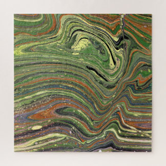 Mad Love 1 Wild Green Puzzle Abstrait