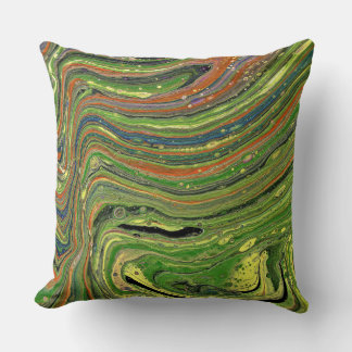 Mad Love 3 Oreillers Abstraits à lancer rayé vert