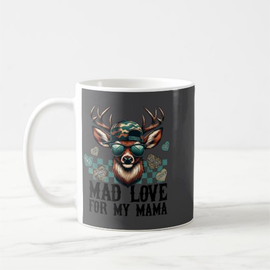 Mad Love For My Mama Deer Head Valentines Day Hunt Koffiemok (Links)
