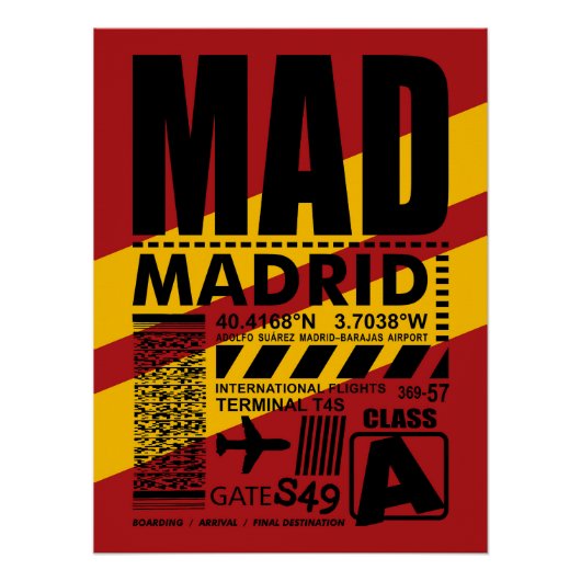 MAD Madrid Luchthaven Perfect Poster (Voorkant)