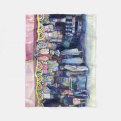 Mad Man on Market and Main, Singapore Fleece Deken (Voorkant)